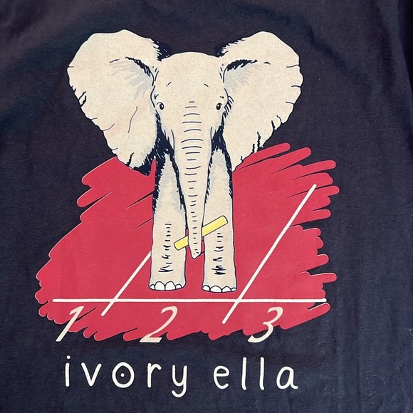 Ivory ella navy long sleeve women’s medium elephant print - Picture 4 of 5